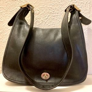 Vintage Leather Coach bag, Black Taft 9718 / Legacy Shoulder Bag 9718